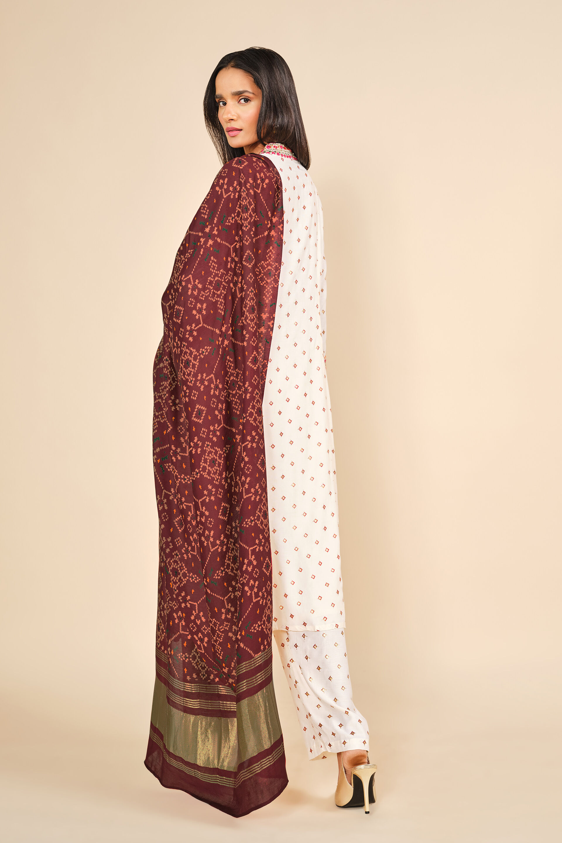 Hans Kurta Set, Off White, image 4